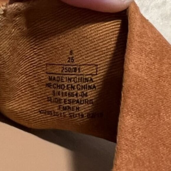 OLD NAVY Womens Slide Espadrille Tan Faux Suede Slip On Sandals Size 8 - Picture 8 of 11